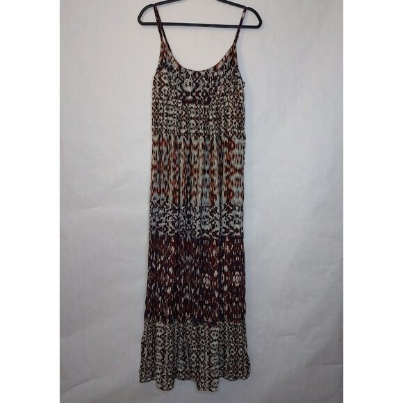 Jigsaw Maxi Slip Dress Women's 16 Patterned 100% Silk Empire Waist Lined Regency - Picture 1 of 15